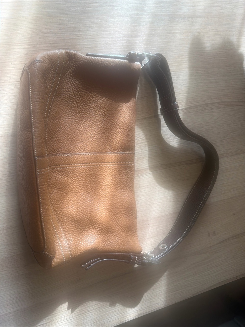 Coach Tan Leather Crossbody Shoulder Bag